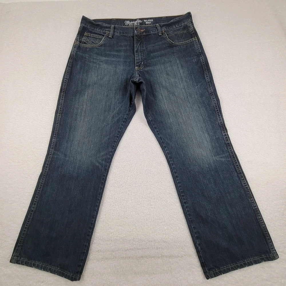 Wrangler Retro Relaxed Boot Jeans Mens 38 x 30 Measures 37 x‎ 30 Cotton WRT20WB